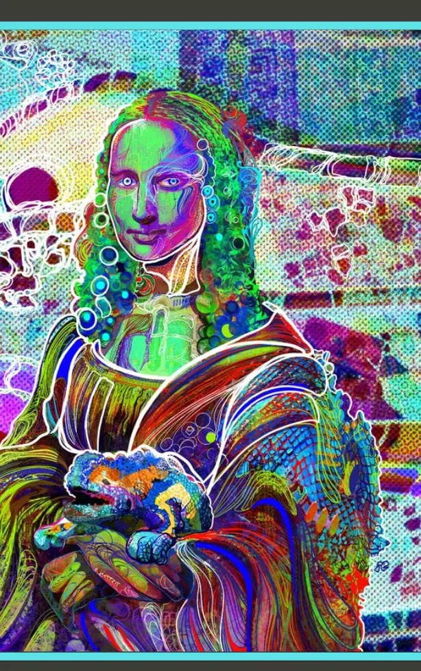 Reinterpretación psicodélica de la Gioconda
